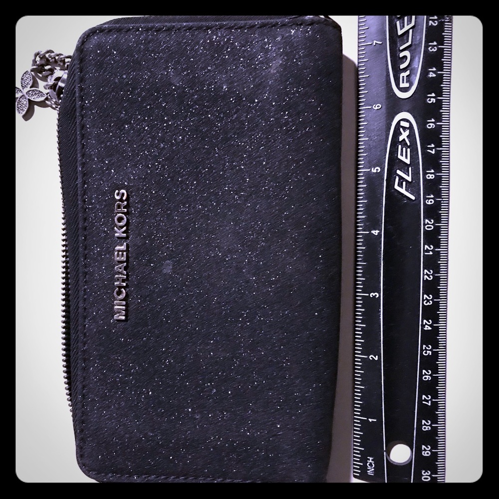 Black glitter Michael Kors wallet